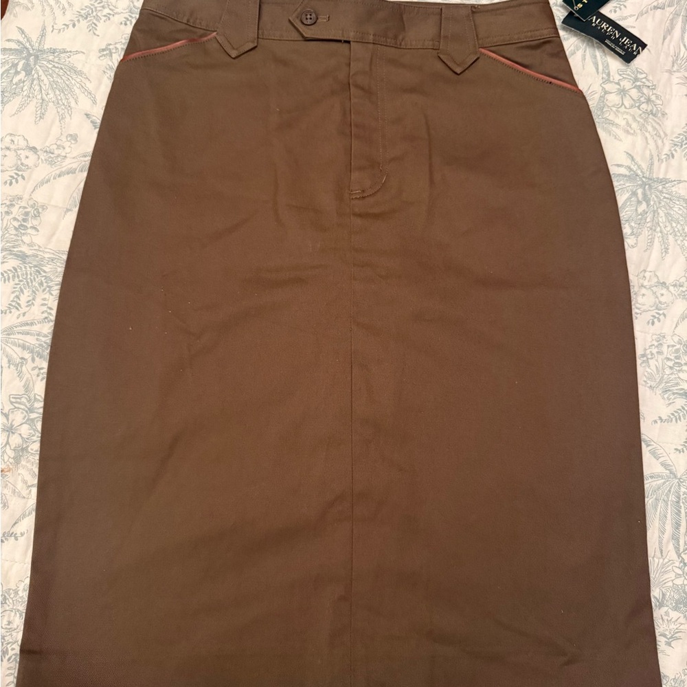 Ralph Lauren Brown Pencil Skirt